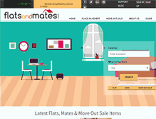 Tablet Screenshot of flatsandmates.com